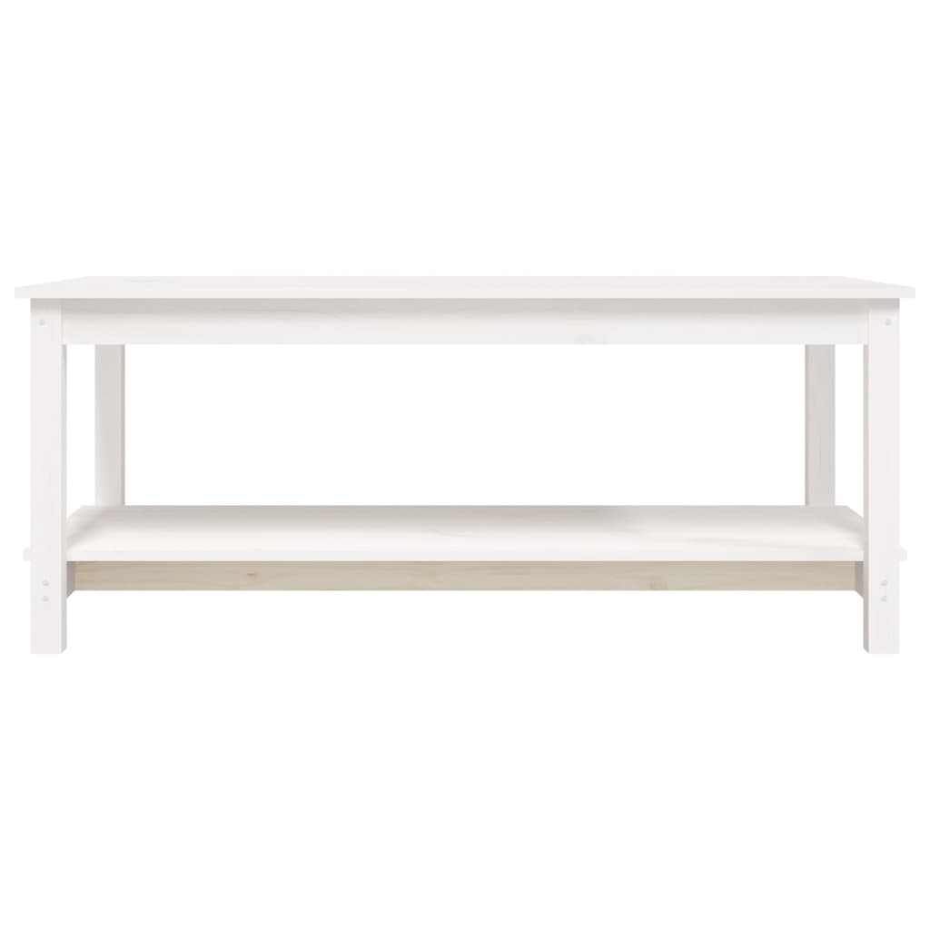 Table basse Blanc 110x55x45 cm Bois massif de pin Tables basses vidaXL   