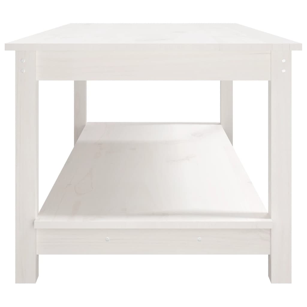 Table basse Blanc 110x55x45 cm Bois massif de pin Tables basses vidaXL   