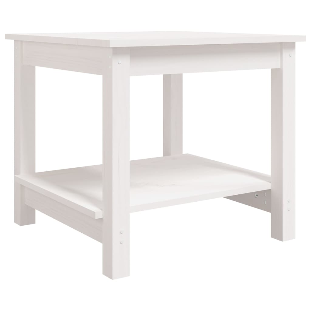 Table basse Blanc 50x50x45 cm Bois massif de pin Tables basses vidaXL   