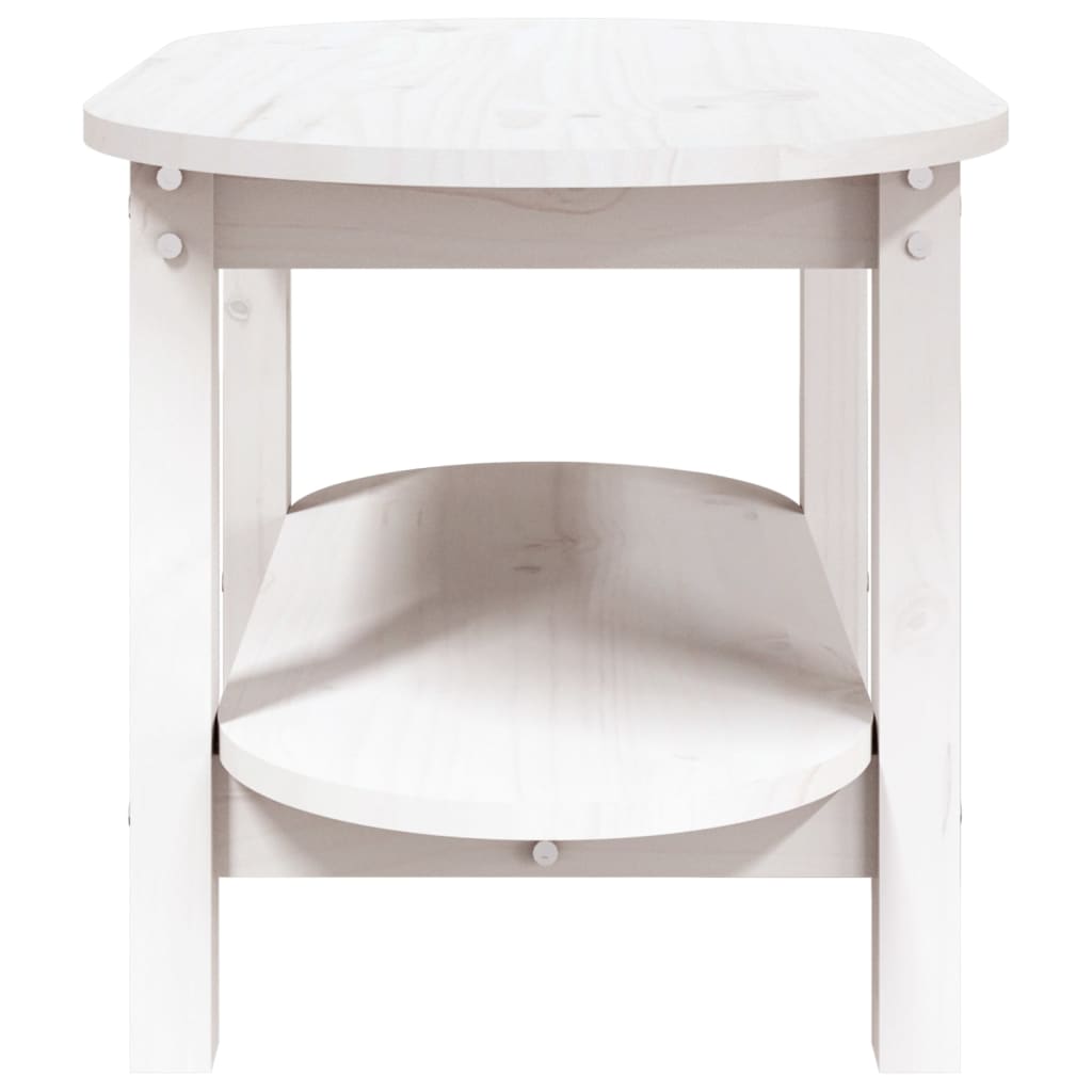 Table basse Blanc 80x45x45 cm Bois massif de pin Tables basses vidaXL   