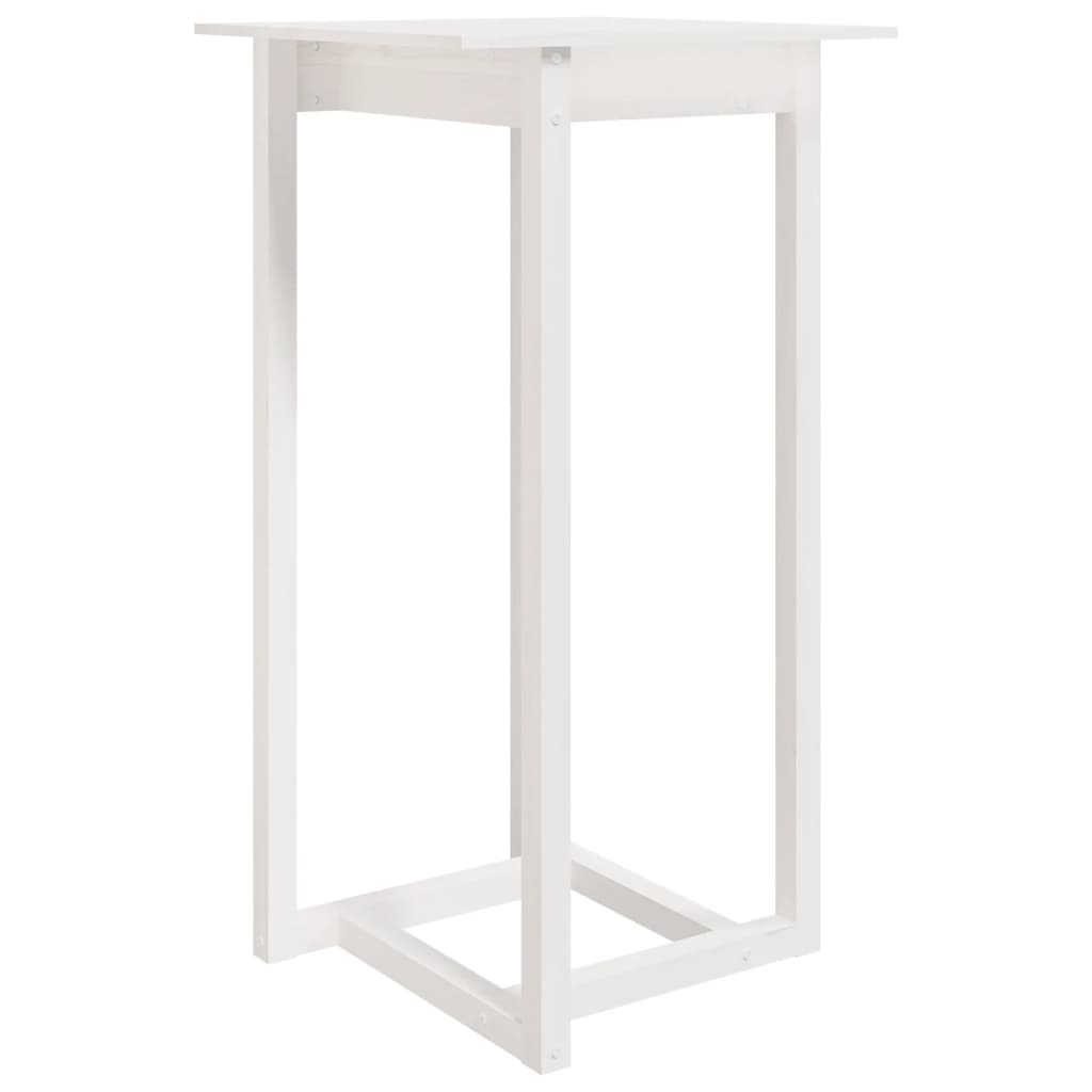 Ensemble de bar 3 pcs Blanc Bois de pin massif Meubles de salle à manger vidaXL   