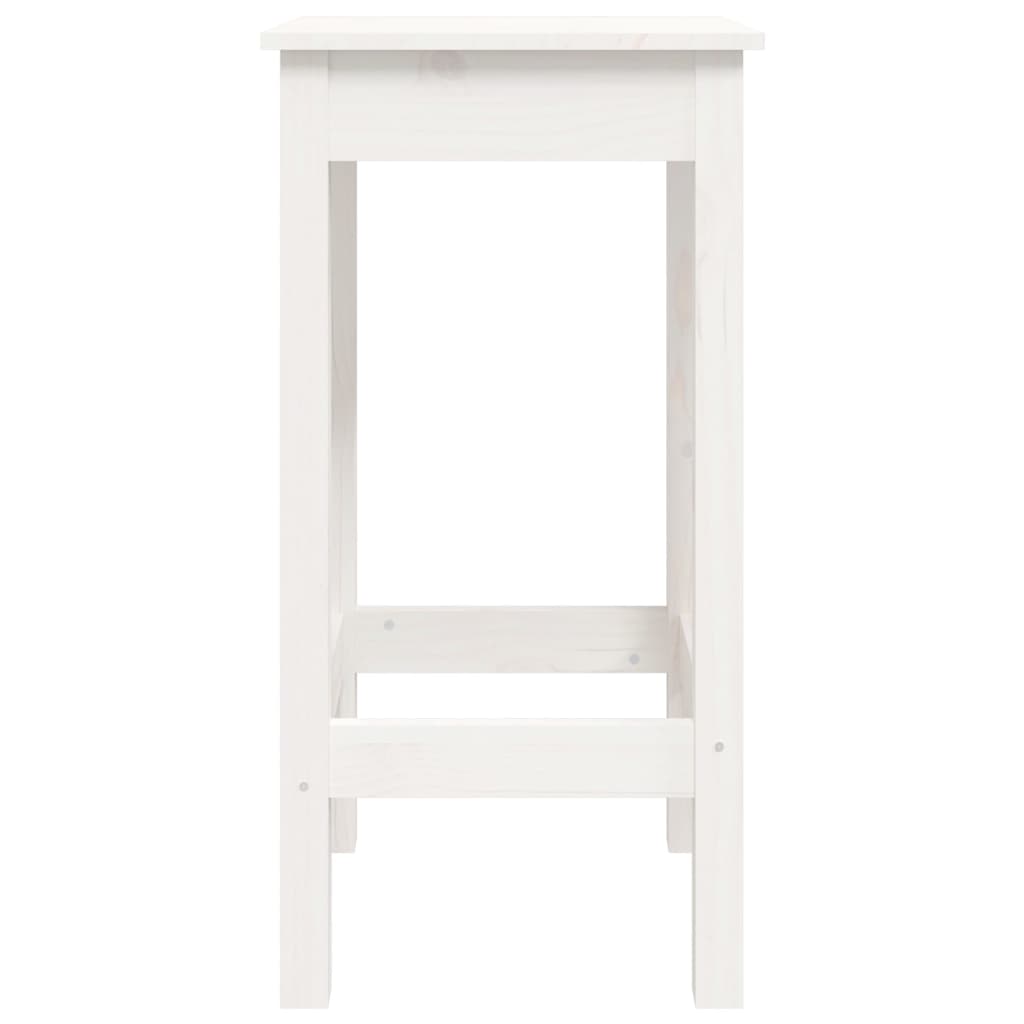 Ensemble de bar 3 pcs Blanc Bois de pin massif Meubles de salle à manger vidaXL   