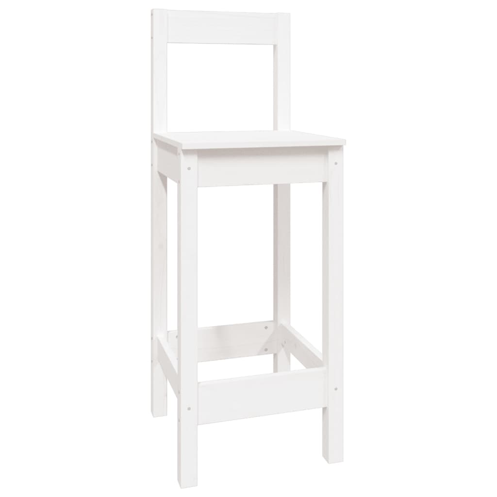 Ensemble de bar 5 pcs Blanc Bois de pin massif Meubles de salle à manger vidaXL