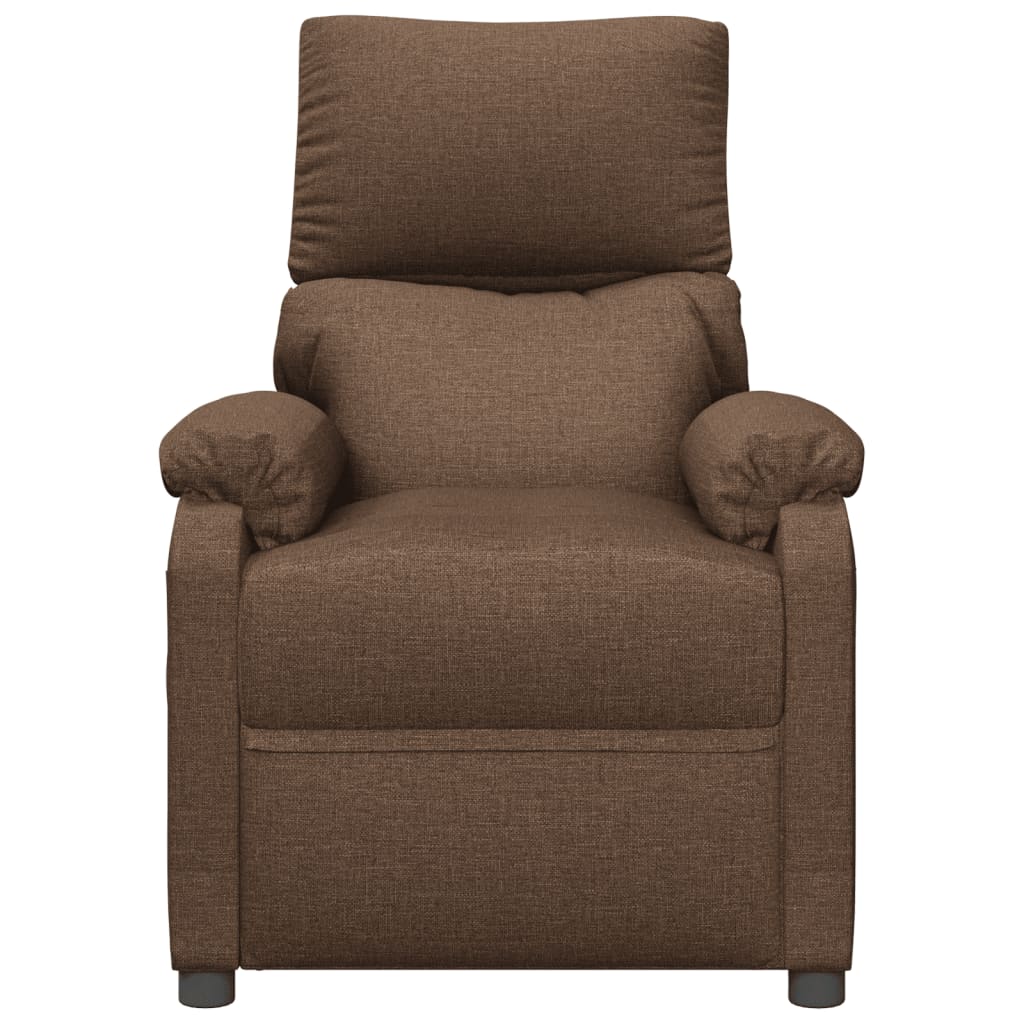 Fauteuil de massage Marron Tissu Fauteuils électriques vidaXL