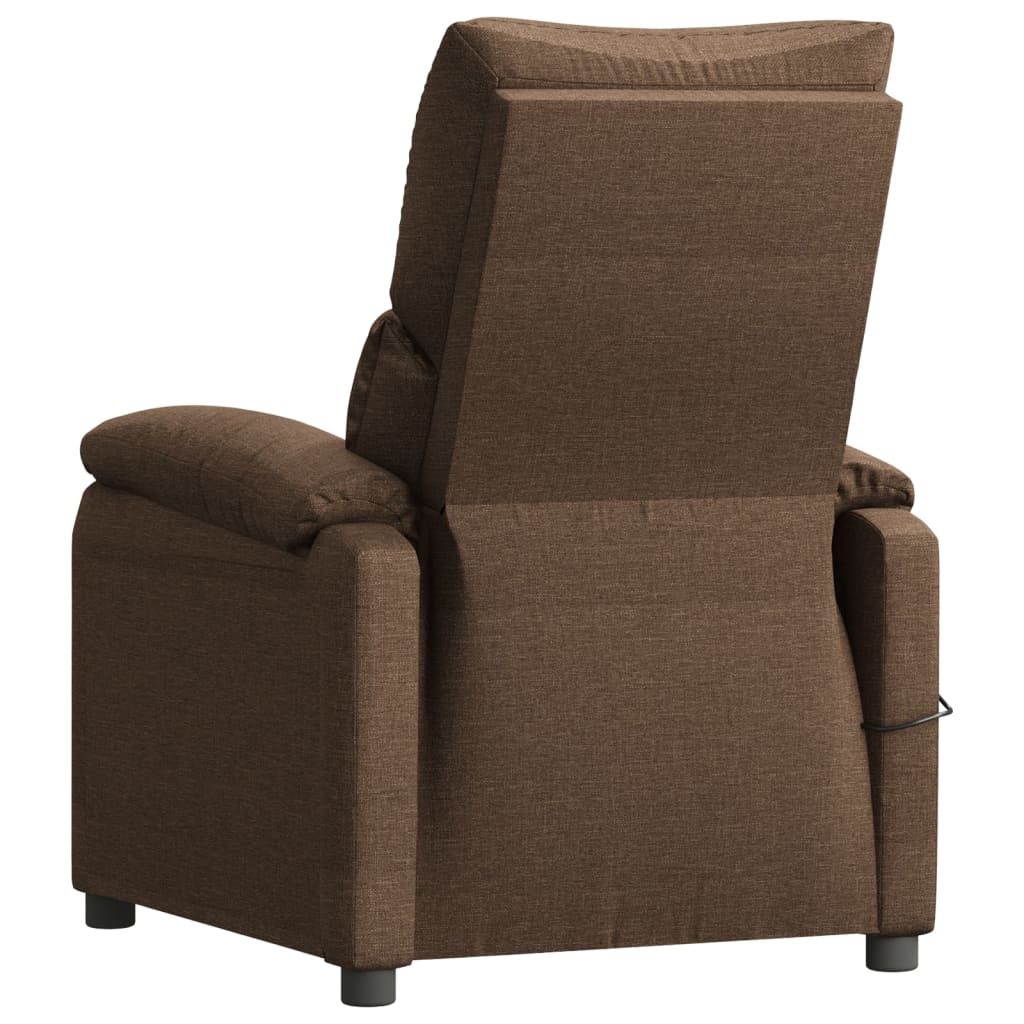 Fauteuil de massage Marron Tissu Fauteuils électriques vidaXL