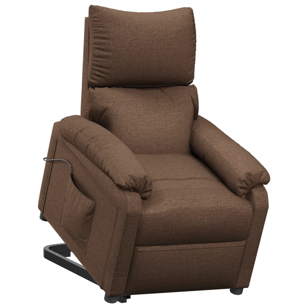 Fauteuil de massage Marron Tissu Fauteuils électriques vidaXL