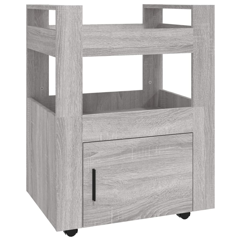 Chariot de cuisine Sonoma gris 60x45x80 cm Bois d'ingénierie Dessertes vidaXL