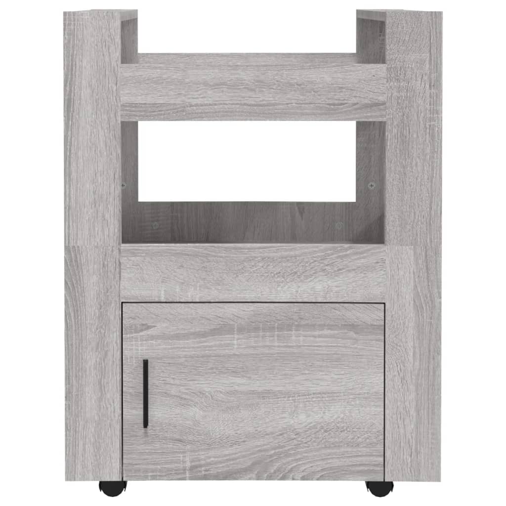 Chariot de cuisine Sonoma gris 60x45x80 cm Bois d'ingénierie Dessertes vidaXL