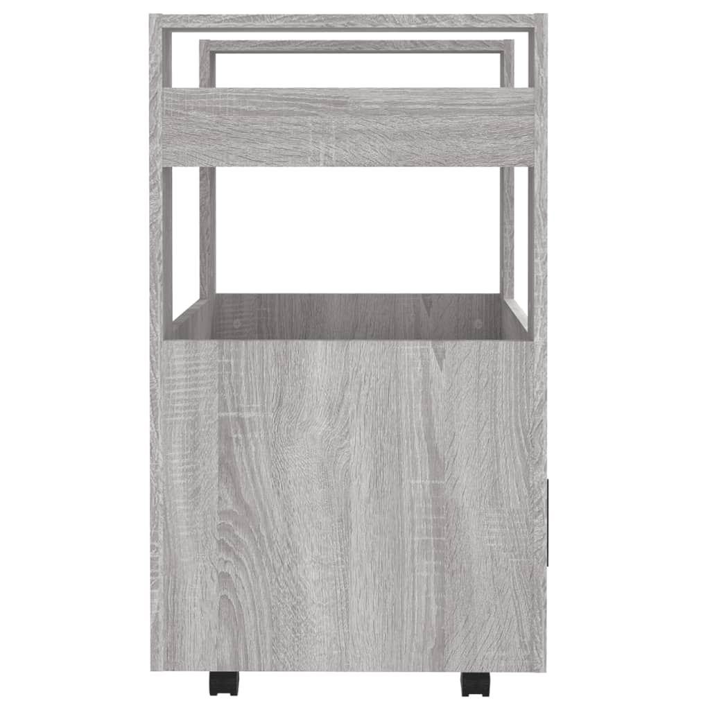 Chariot de cuisine Sonoma gris 60x45x80 cm Bois d'ingénierie Dessertes vidaXL