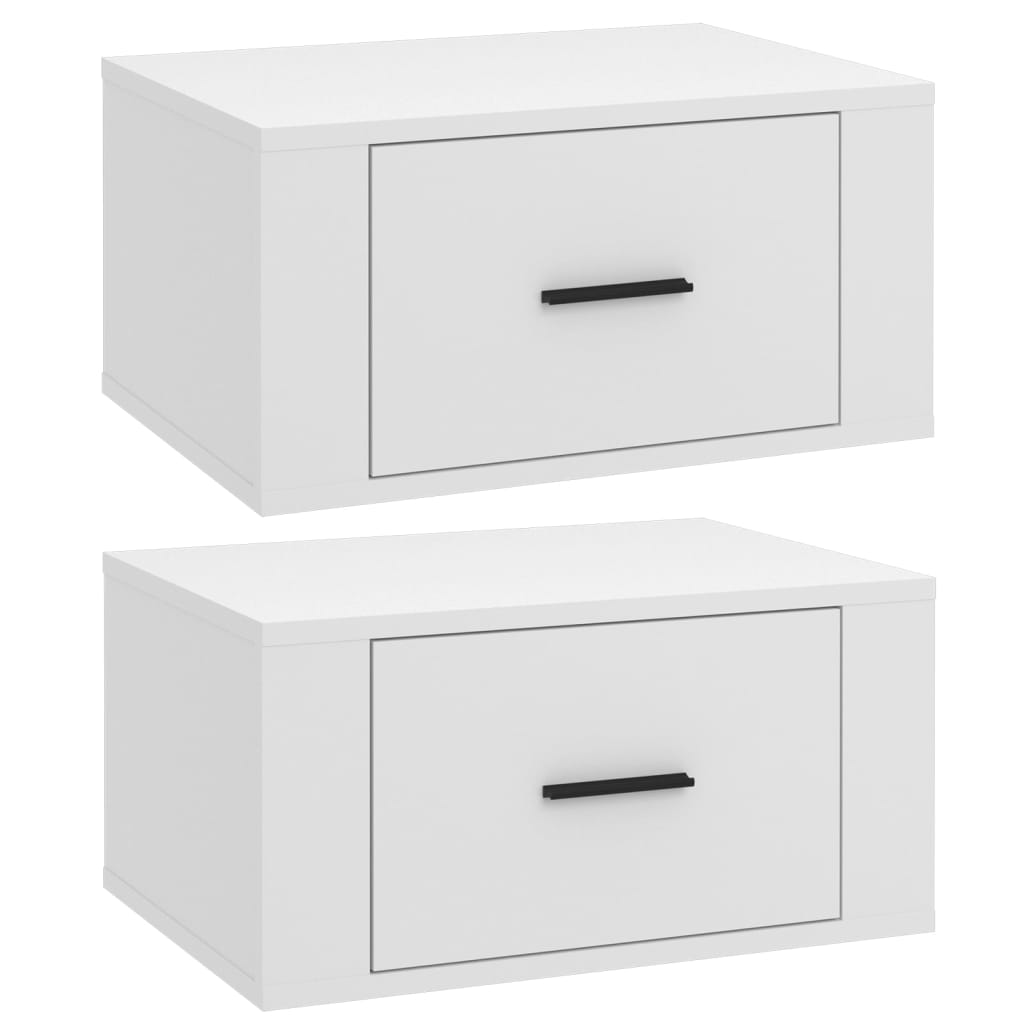 Tables de chevet murales 2 pcs Blanc 50x36x25 cm Tables de chevet vidaXL   