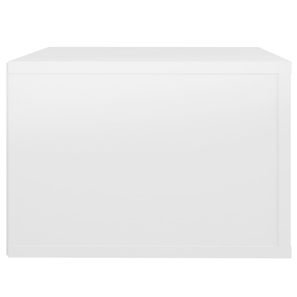 Tables de chevet murales 2 pcs Blanc brillant 50x36x25 cm Tables de chevet vidaXL   