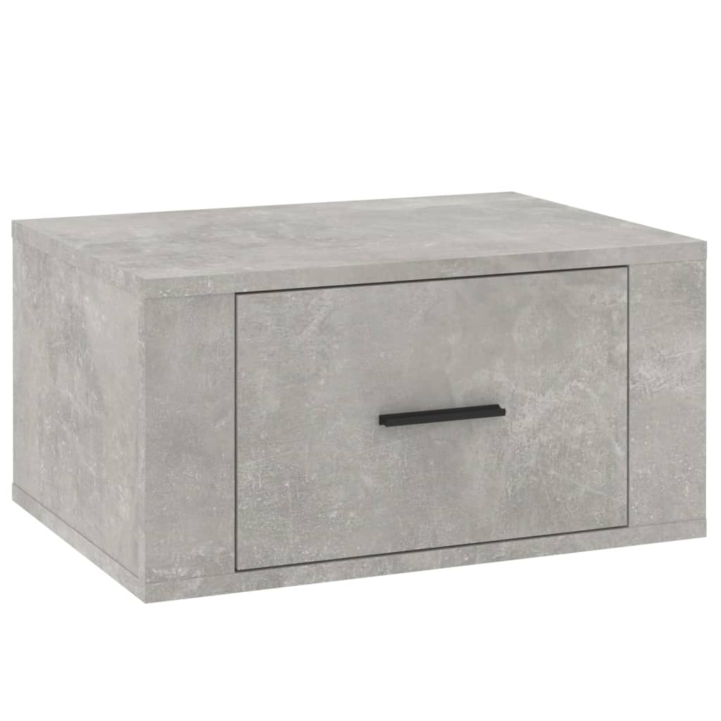 Table de chevet murale Gris béton 50x36x25 cm Tables de chevet vidaXL   