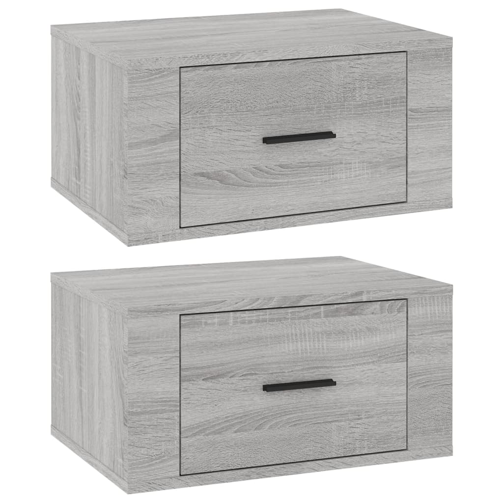 Tables de chevet murales 2 pcs Sonoma gris 50x36x25 cm Tables de chevet vidaXL   