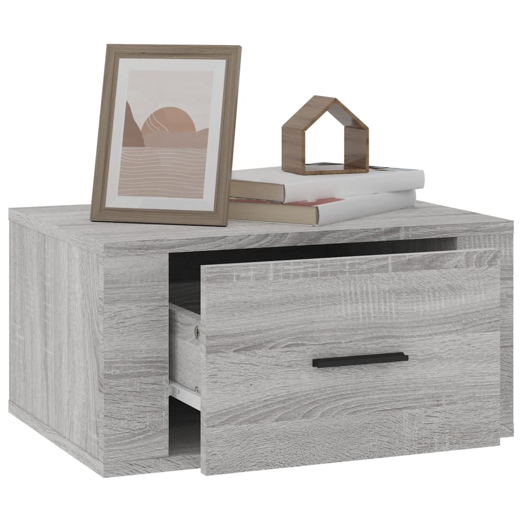 Tables de chevet murales 2 pcs Sonoma gris 50x36x25 cm Tables de chevet vidaXL   