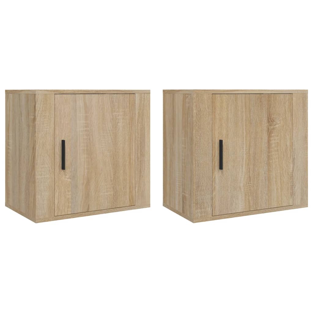 Tables de chevet murales 2 pcs Chêne sonoma 50x30x47 cm Tables de chevet vidaXL   