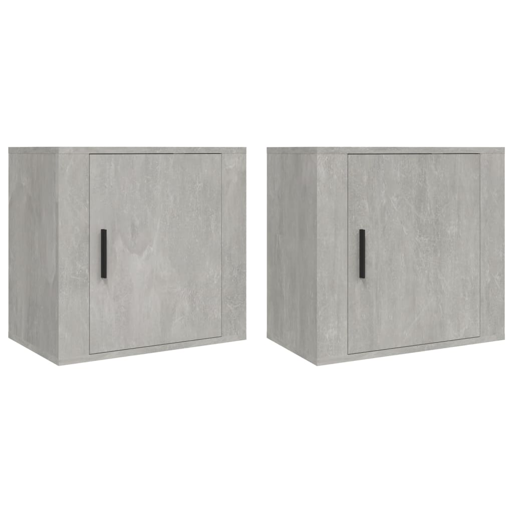 Tables de chevet murales 2 pcs Gris béton 50x30x47 cm Tables de chevet vidaXL   