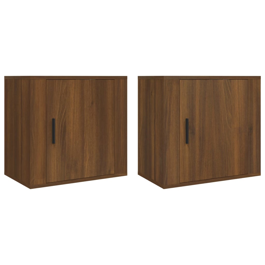 Tables de chevet murales 2 pcs Chêne marron 50x30x47 cm Tables de chevet vidaXL   