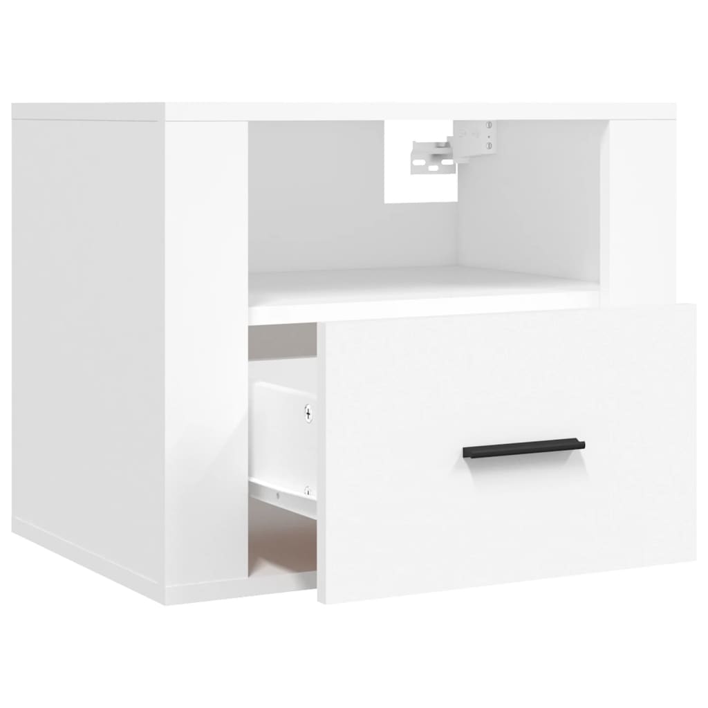 Table de chevet murale Blanc 50x36x40 cm Tables de chevet vidaXL   