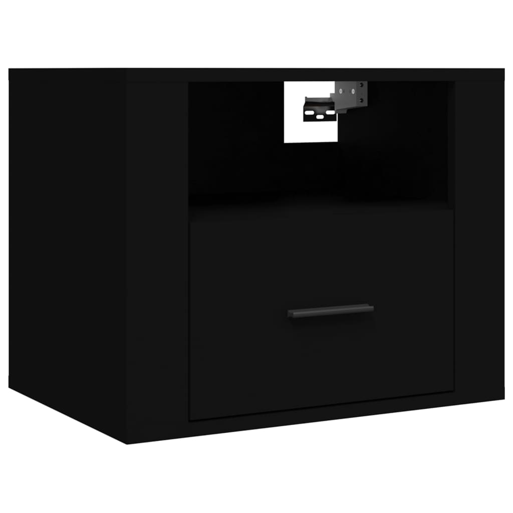 Tables de chevet murales 2 pcs Noir 50x36x40 cm Tables de chevet vidaXL   