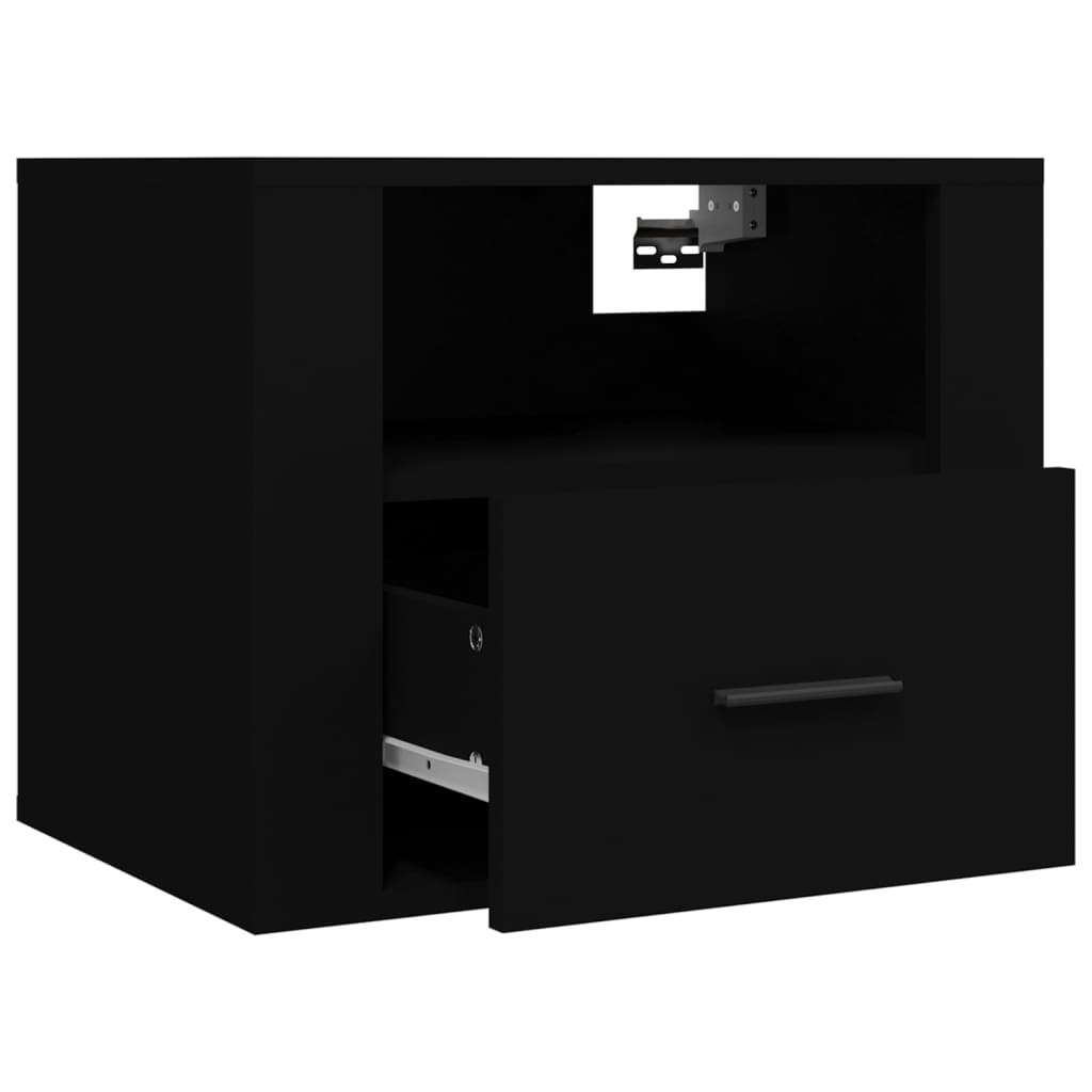 Tables de chevet murales 2 pcs Noir 50x36x40 cm Tables de chevet vidaXL   