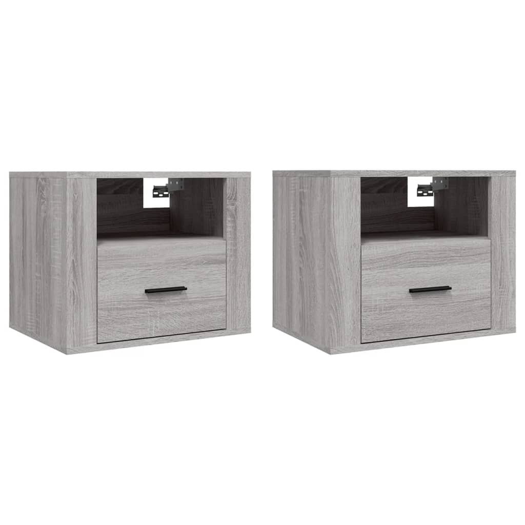 Tables de chevet murales 2 pcs Sonoma gris 50x36x40 cm Tables de chevet vidaXL   