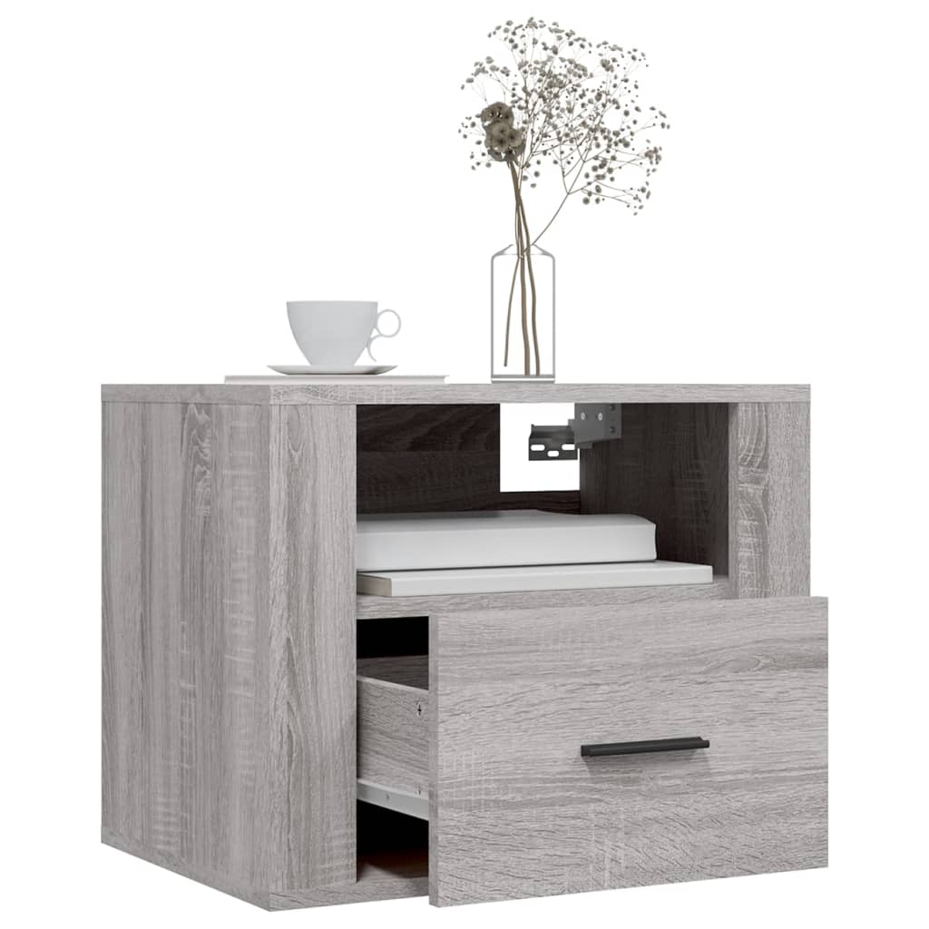 Tables de chevet murales 2 pcs Sonoma gris 50x36x40 cm Tables de chevet vidaXL   