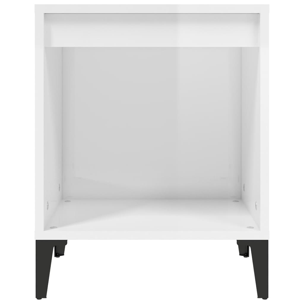 Table de chevet Blanc brillant 40x35x50 cm Tables de chevet vidaXL   