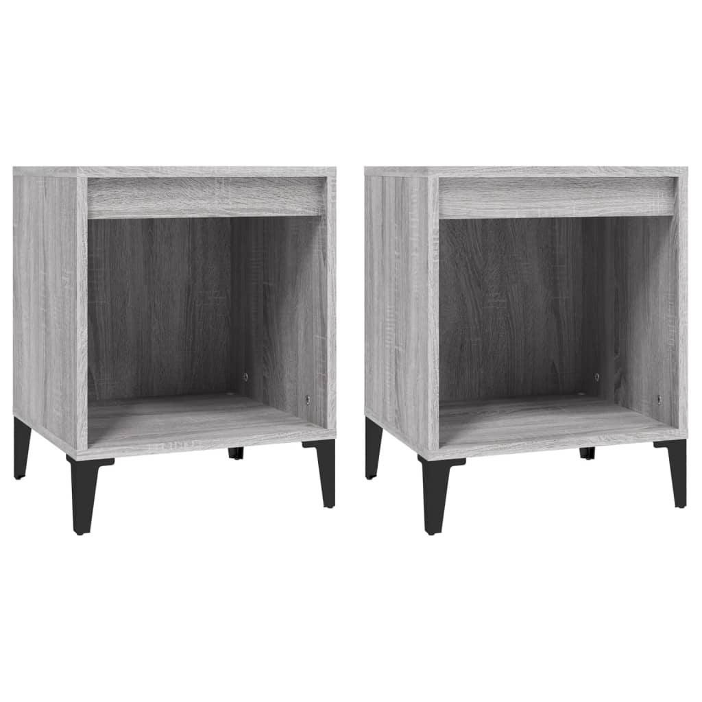 Tables de chevet 2 pcs Sonoma gris 40x35x50 cm Tables de chevet vidaXL   