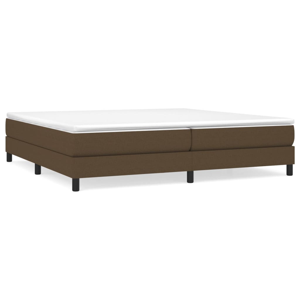 Cadre de lit Marron foncé 200x200 cm Tissu Lits & cadres de lit vidaXL   