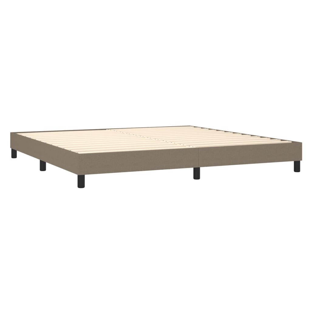 Cadre de lit Taupe 200x200 cm Tissu Lits & cadres de lit vidaXL   