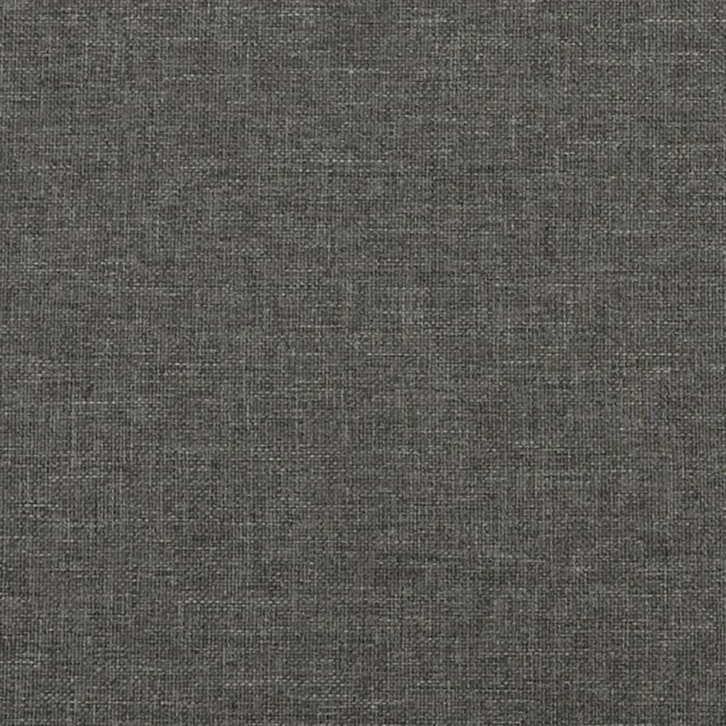 Cadre de lit Gris foncé 200 x 200 cm Tissu Lits & cadres de lit vidaXL   