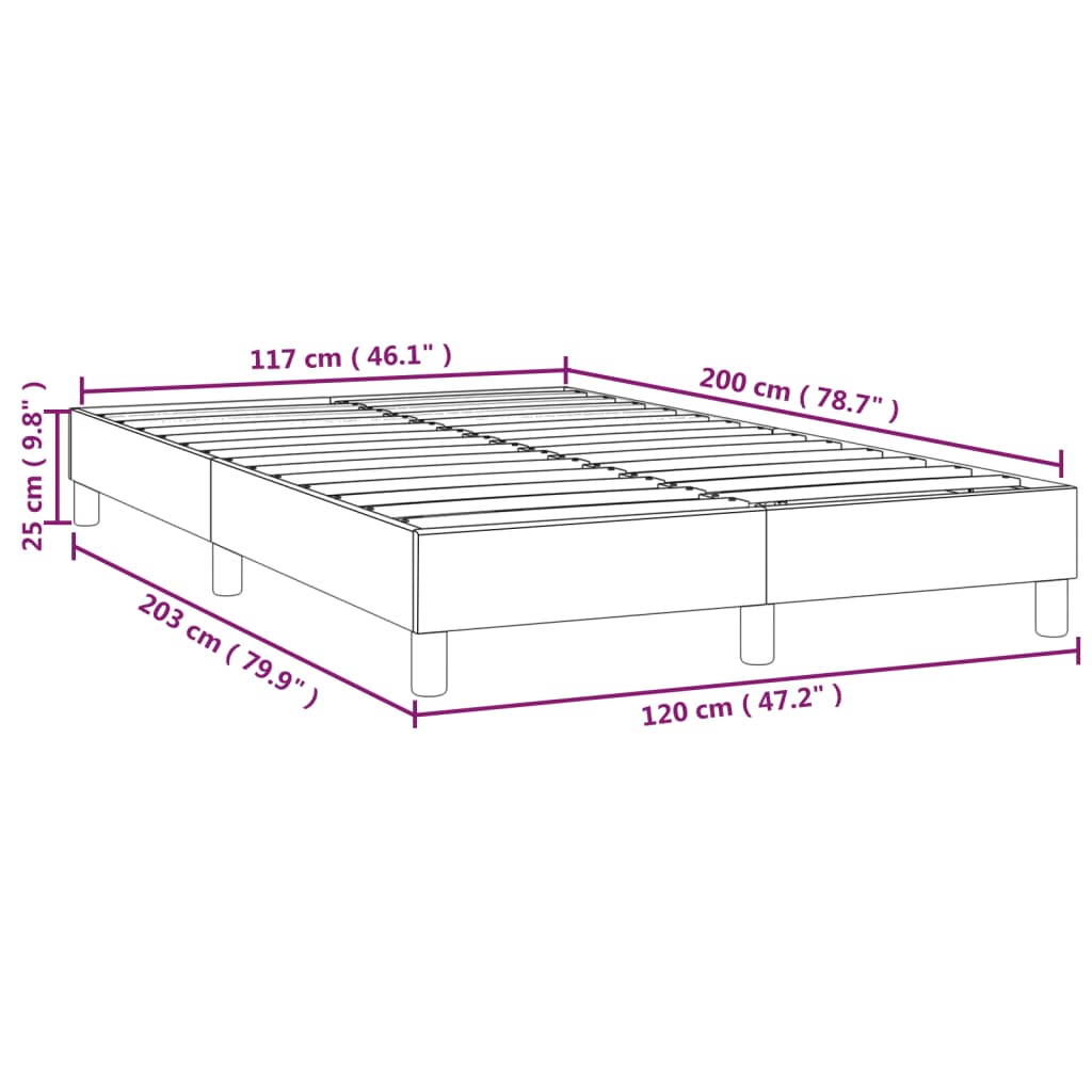 Cadre de lit Blanc 120x200 cm Similicuir Lits & cadres de lit vidaXL   