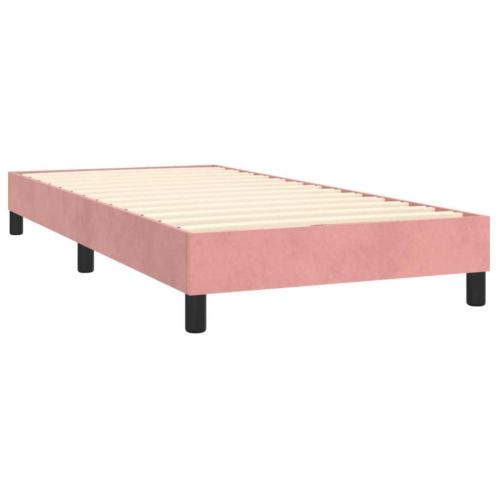 Cadre de lit Rose 90x190 cm Velours Lits & cadres de lit vidaXL   