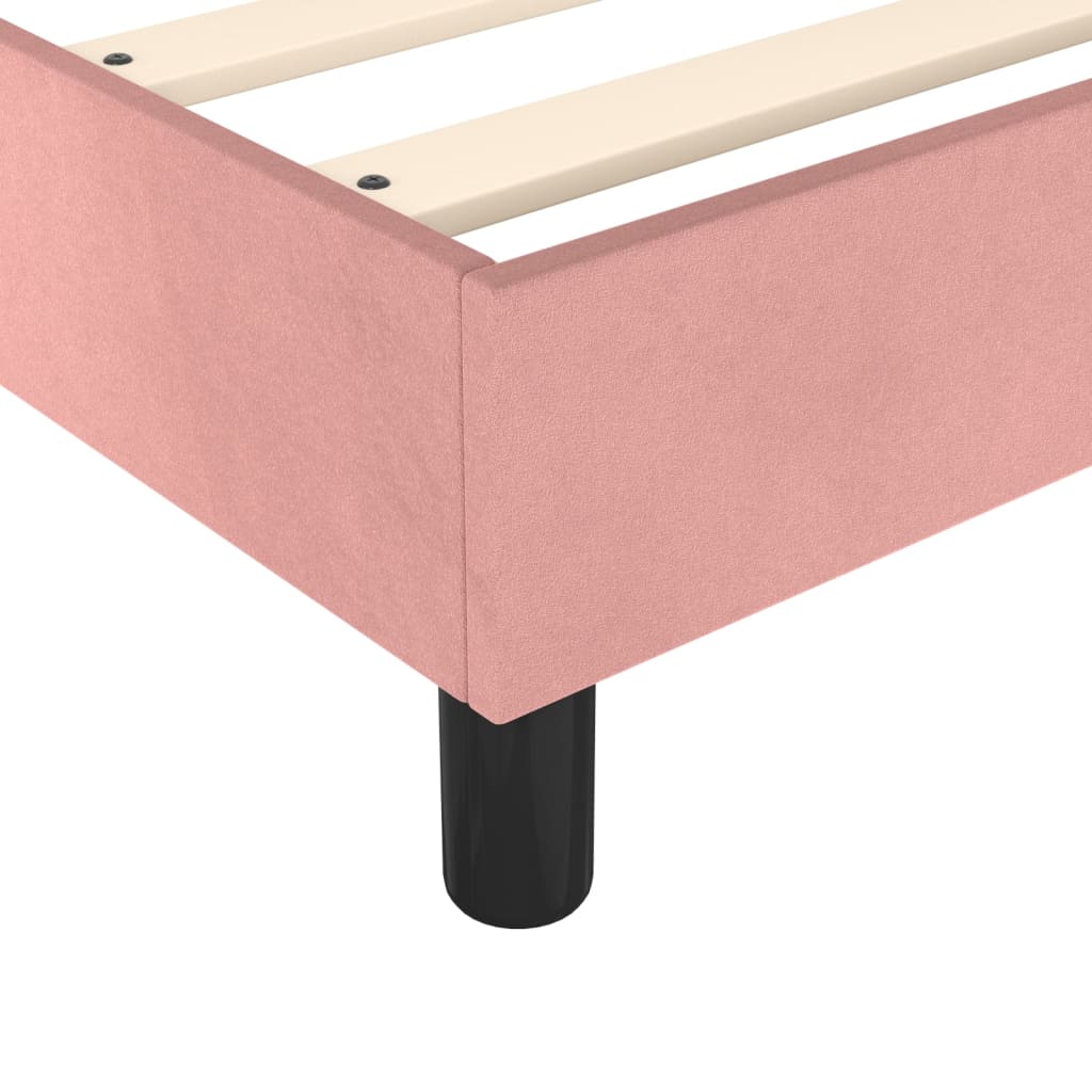 Cadre de lit Rose 90x200 cm Velours Lits & cadres de lit vidaXL   