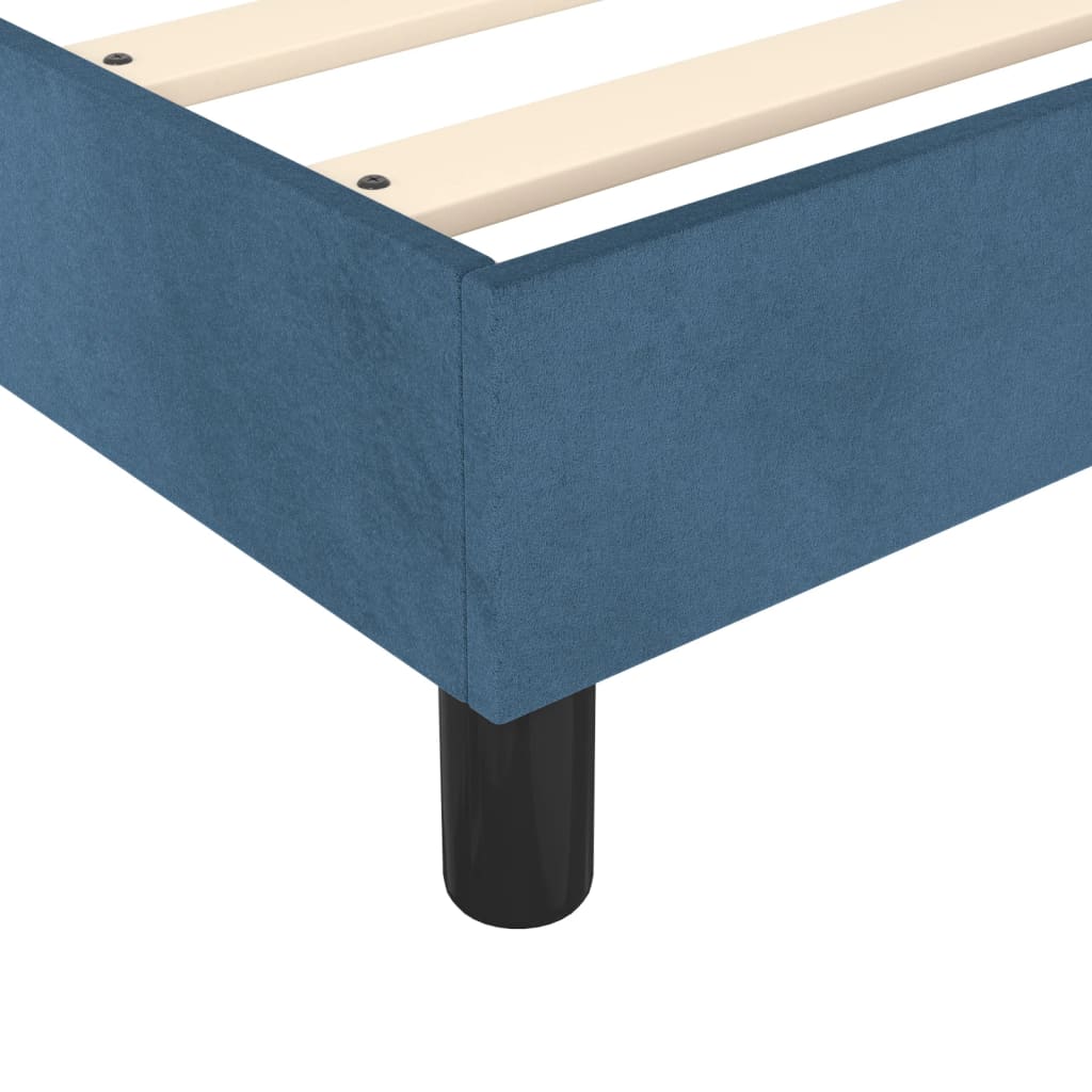 Cadre de lit Bleu foncé 140x190 cm Velours Lits & cadres de lit vidaXL   