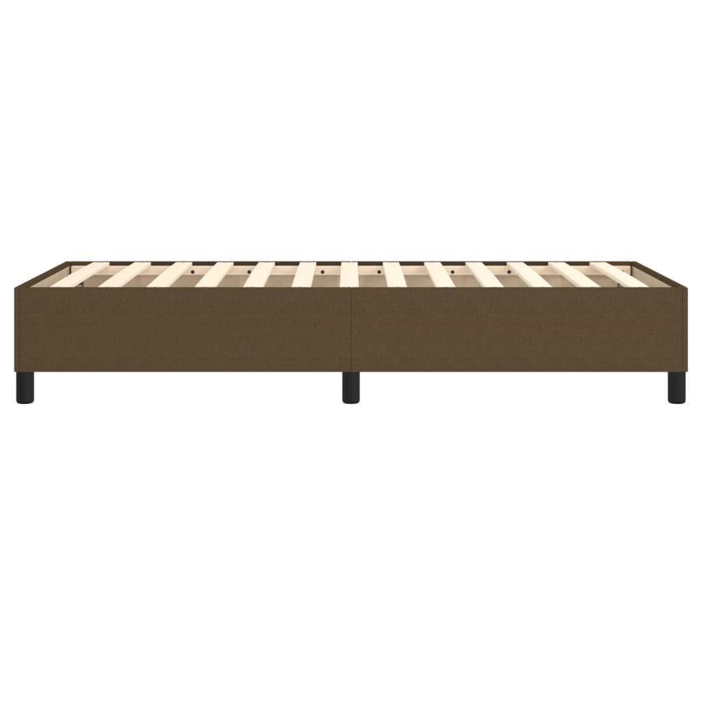 Cadre de lit Marron foncé 90x190 cm Tissu Lits & cadres de lit vidaXL   