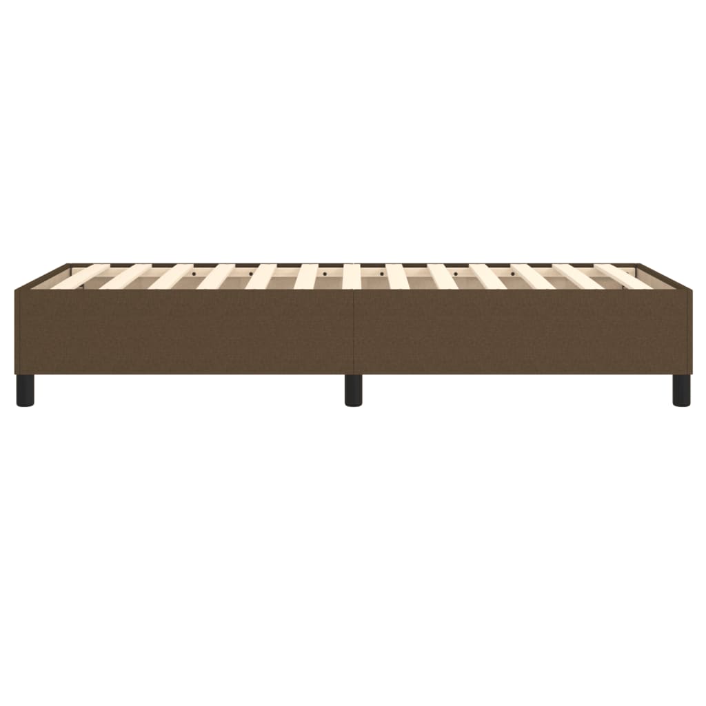 Cadre de lit Marron foncé 100x200 cm Tissu Lits & cadres de lit vidaXL   