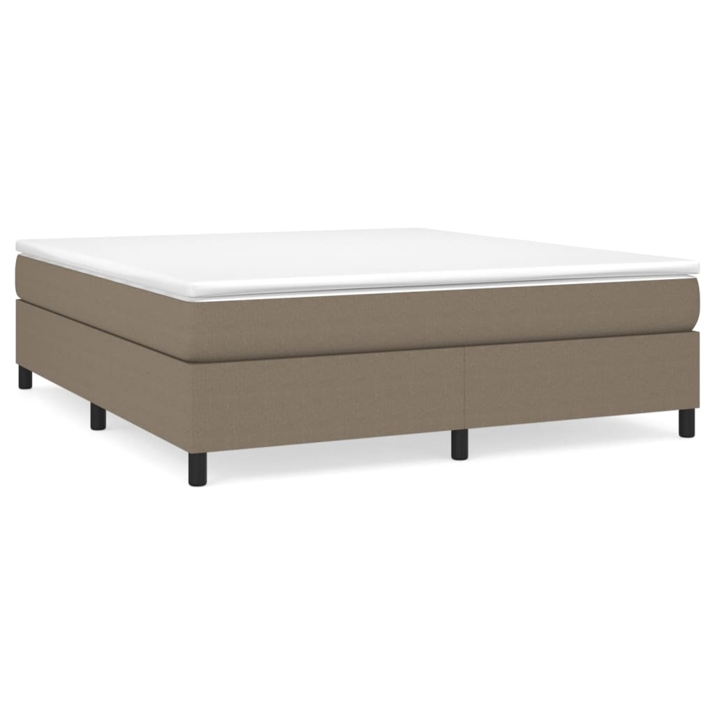 Cadre de lit Taupe 160x200 cm Tissu Lits & cadres de lit vidaXL   