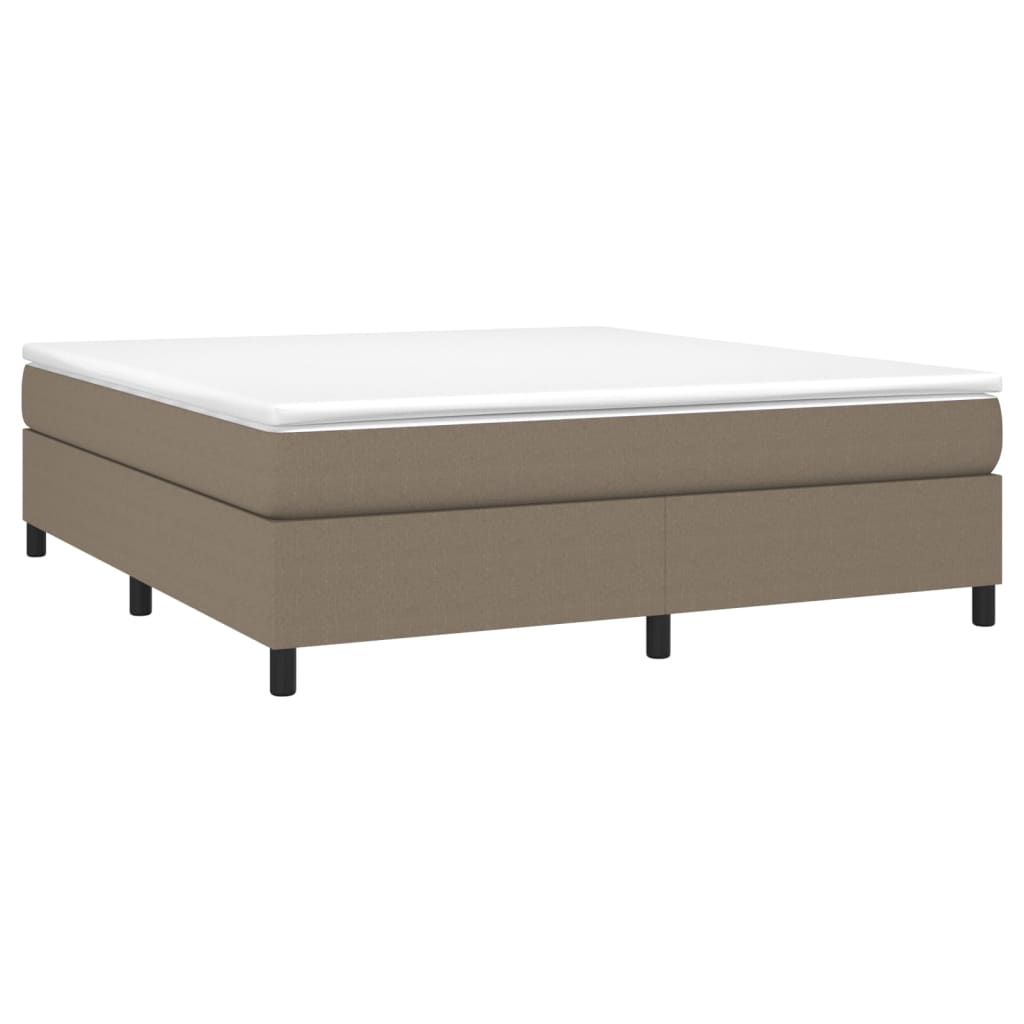 Cadre de lit Taupe 160x200 cm Tissu Lits & cadres de lit vidaXL   