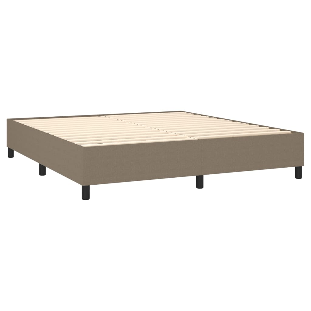 Cadre de lit Taupe 160x200 cm Tissu Lits & cadres de lit vidaXL   