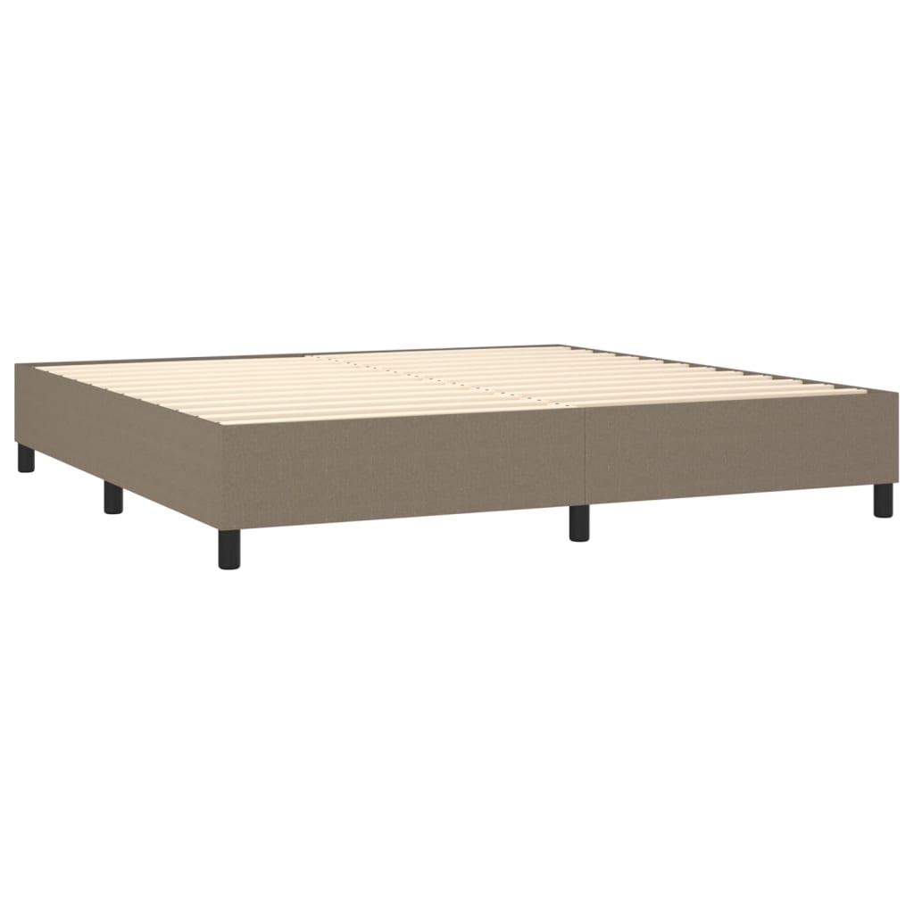 Cadre de lit Taupe 200x200 cm Tissu Lits & cadres de lit vidaXL   