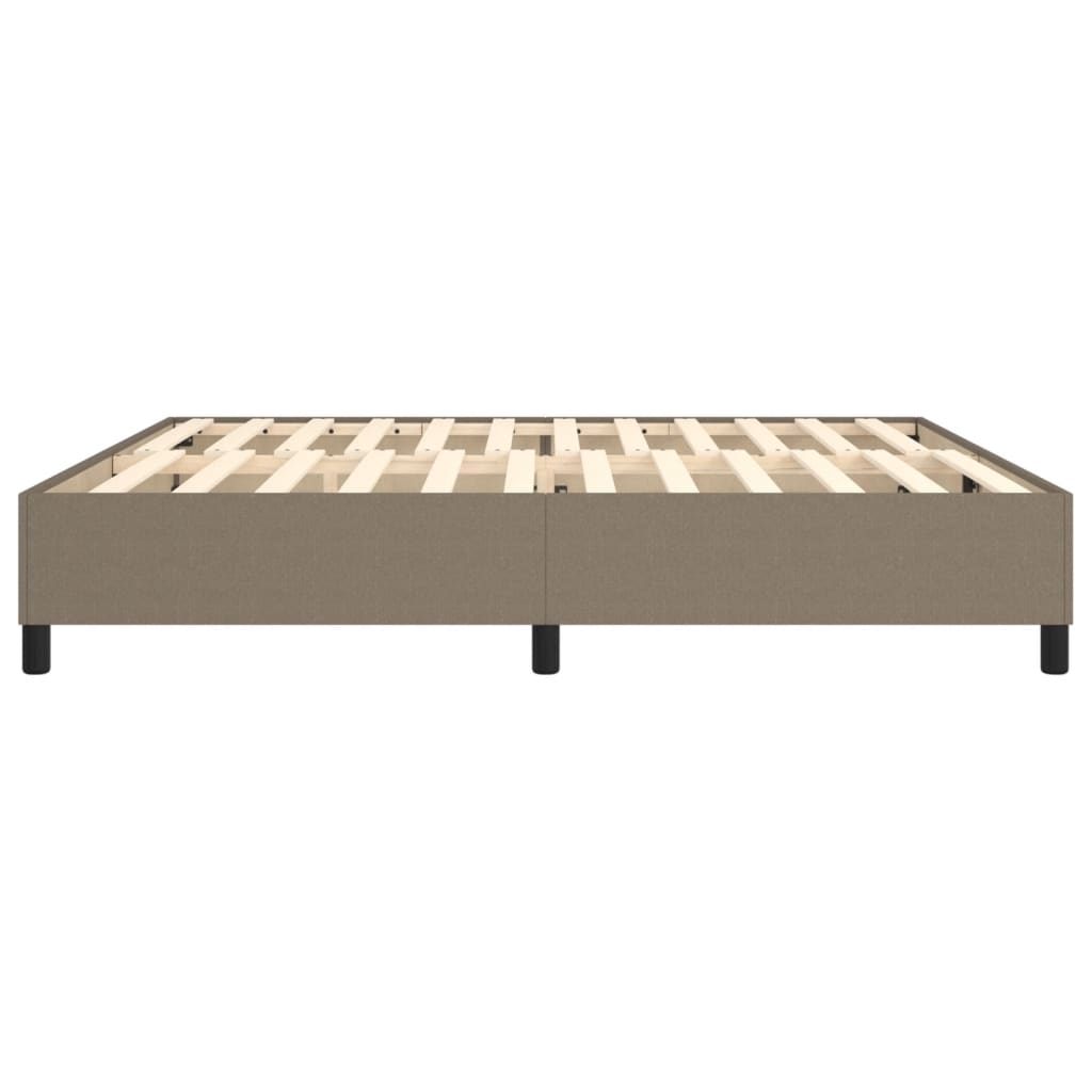 Cadre de lit Taupe 200x200 cm Tissu Lits & cadres de lit vidaXL   