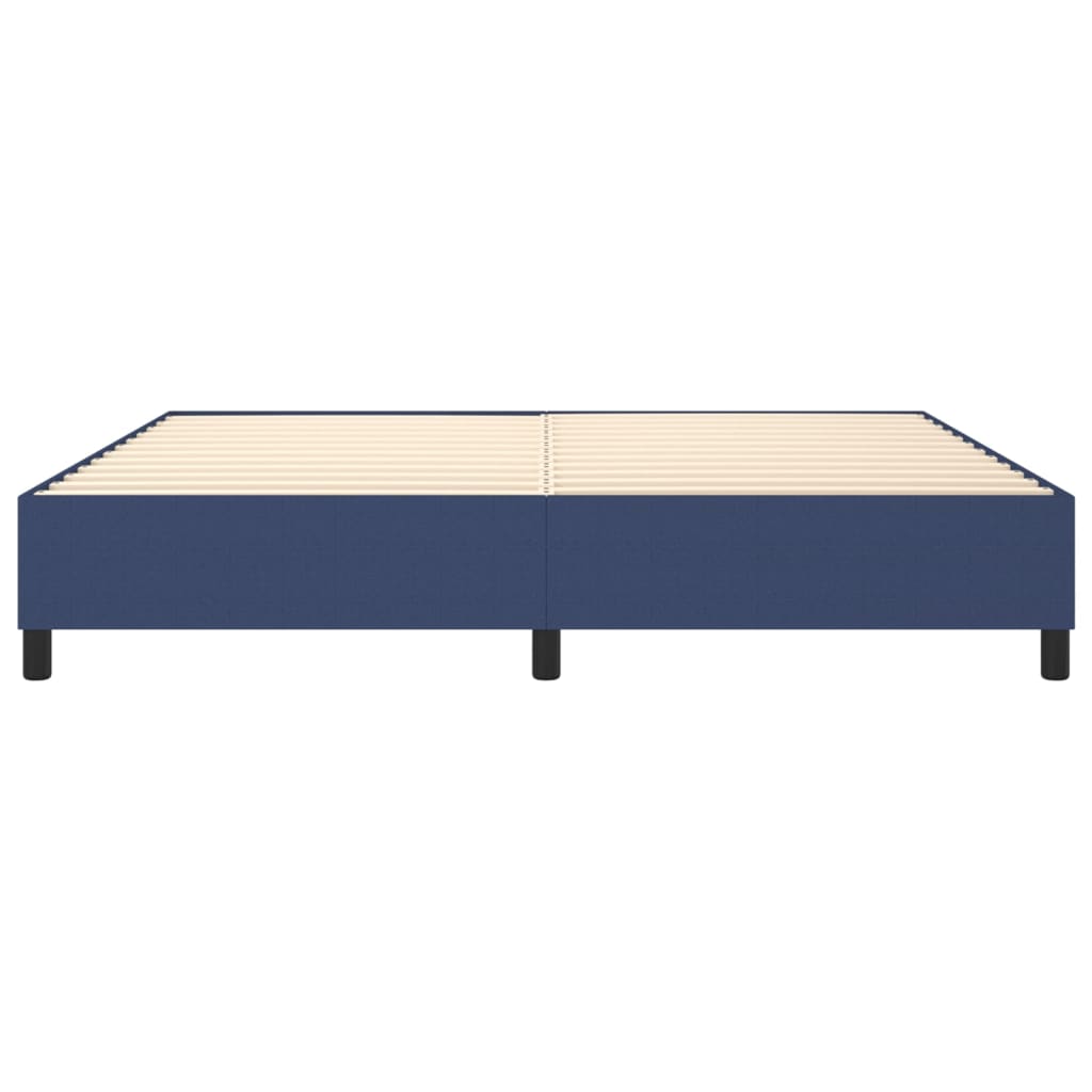 Cadre de lit Bleu 200x200 cm Tissu Lits & cadres de lit vidaXL   