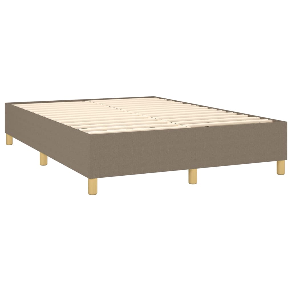 Cadre de lit Taupe 140x200 cm Tissu Lits & cadres de lit vidaXL   