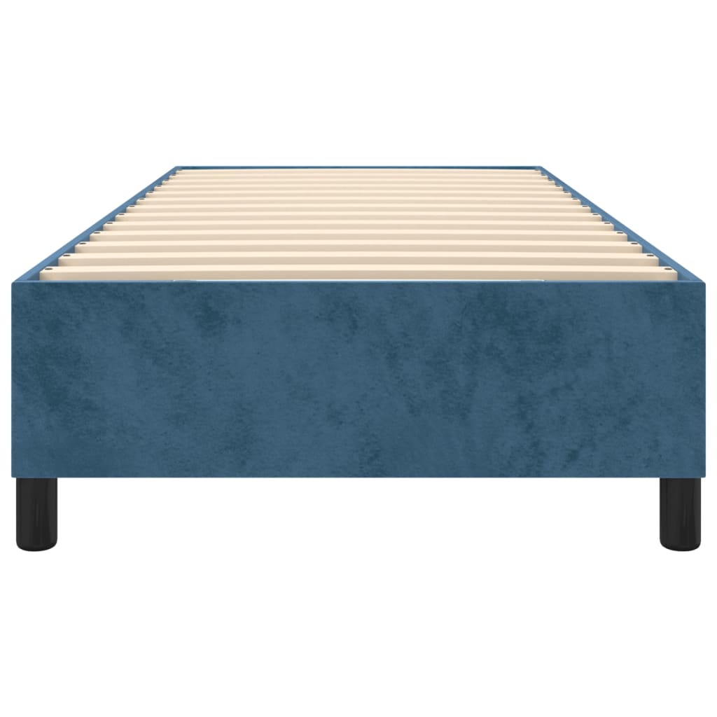 Cadre de lit Bleu foncé 90x190 cm Velours Lits & cadres de lit vidaXL   