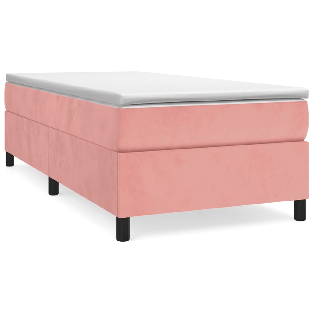 Cadre de lit Rose 90x190 cm Velours Lits & cadres de lit vidaXL   