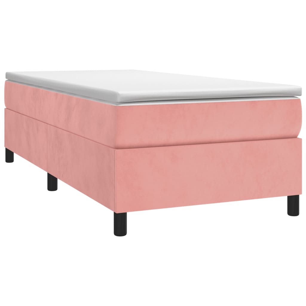 Cadre de lit Rose 90x190 cm Velours Lits & cadres de lit vidaXL   