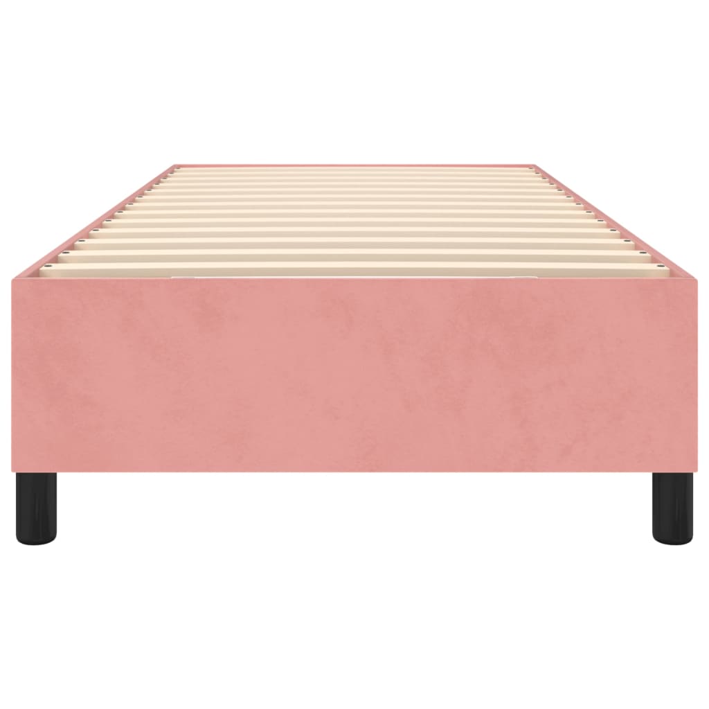 Cadre de lit Rose 90x190 cm Velours Lits & cadres de lit vidaXL   