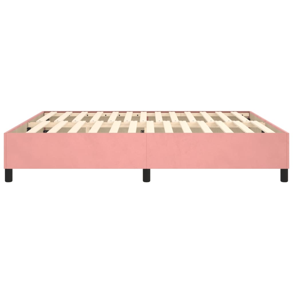 Cadre de lit Rose 160x200 cm Velours Lits & cadres de lit vidaXL   