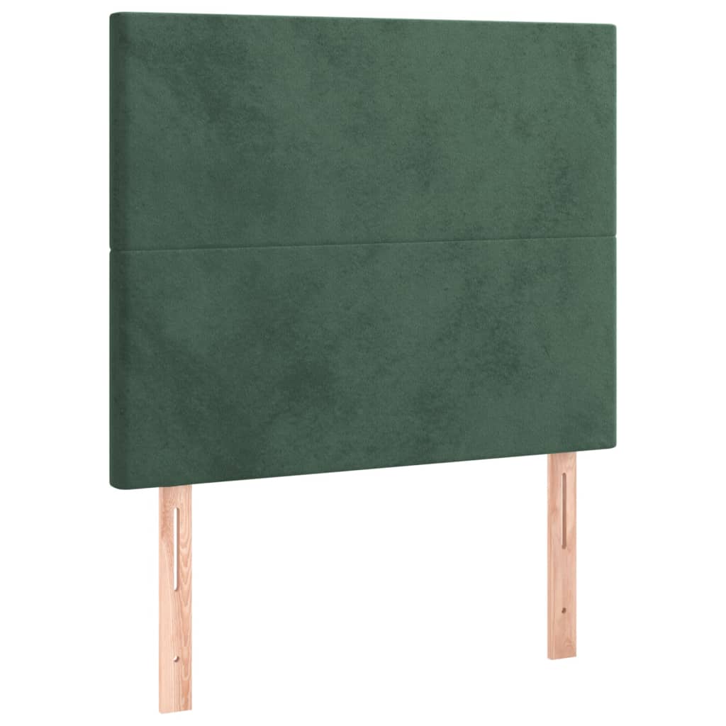 Têtes de lit 2 pcs Vert foncé 90x5x78/88 cm Velours Têtes et pieds de lit vidaXL   